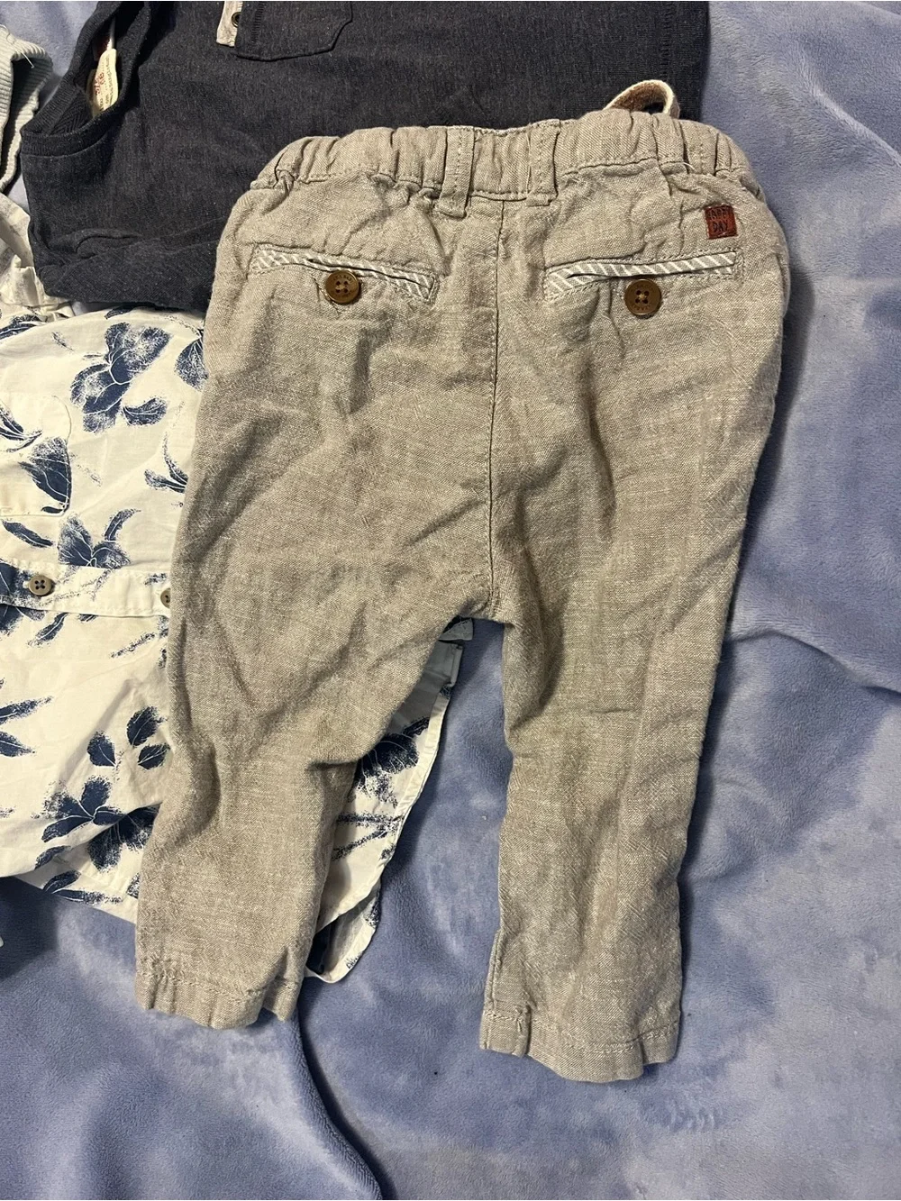 Zara baby boys 6-9 months 4 piece clothing bundle sweatshirt shirt pants